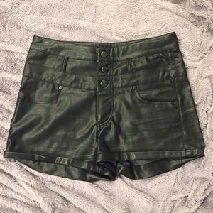 Faux Leather Shorts
