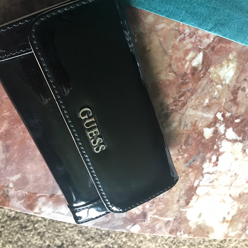 Shiny black GUESS wallet!!