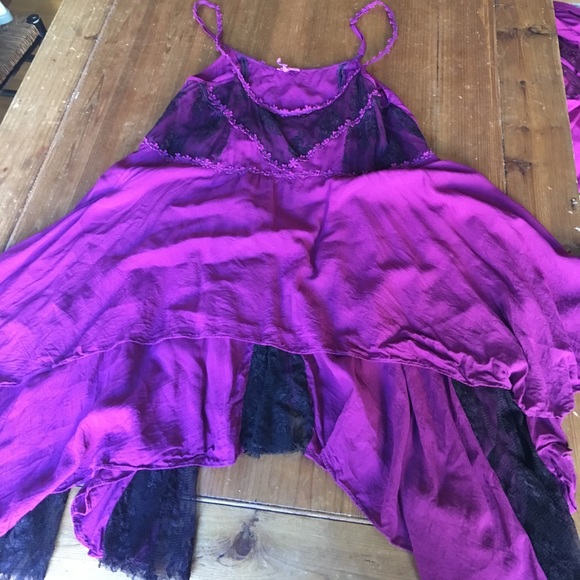 Dyed Pieced Lace Slip Dress Tunic-Reserved - Picture 2 of 8