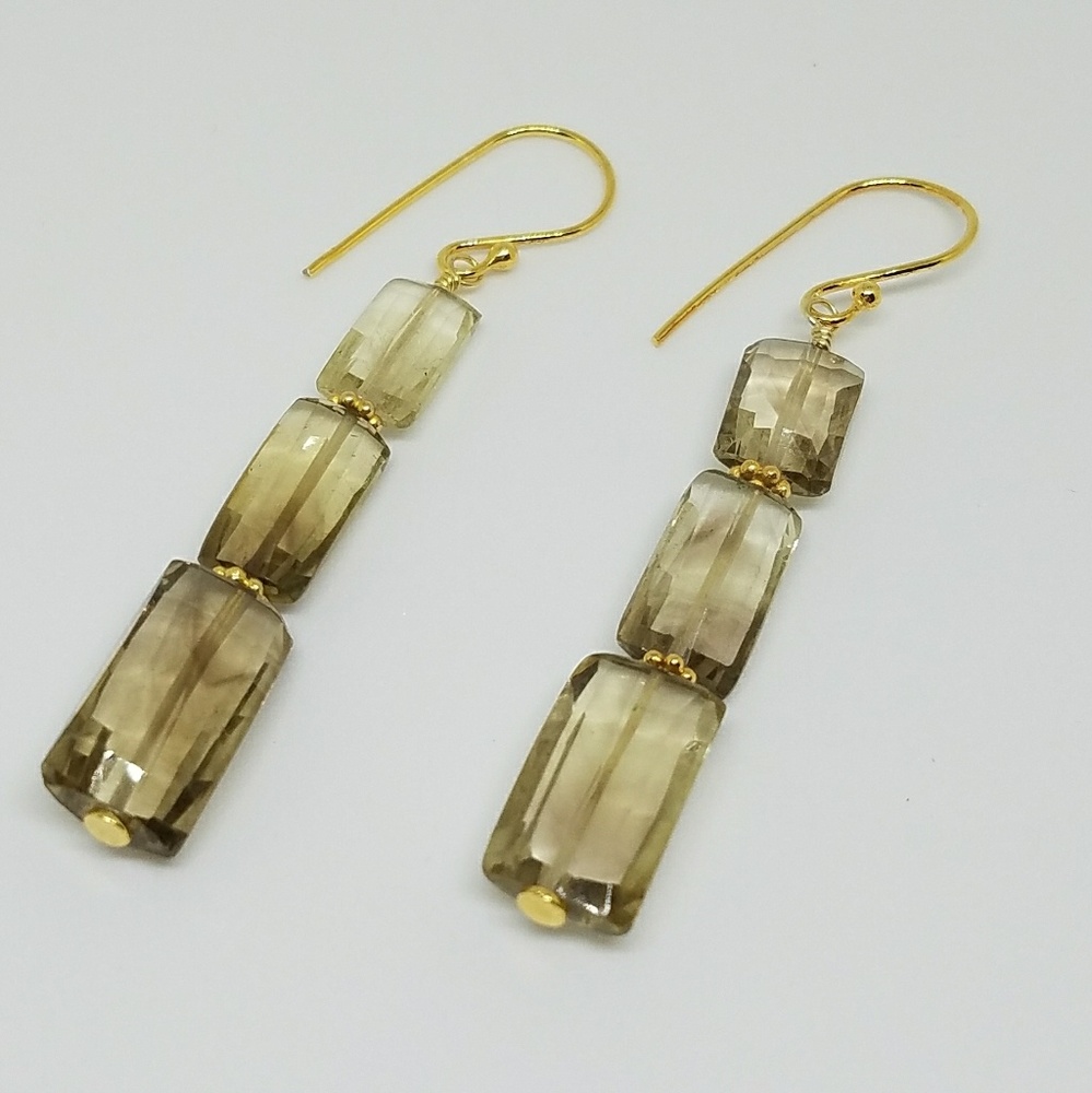 Lemon quartz earrings - Picture 4 of 4