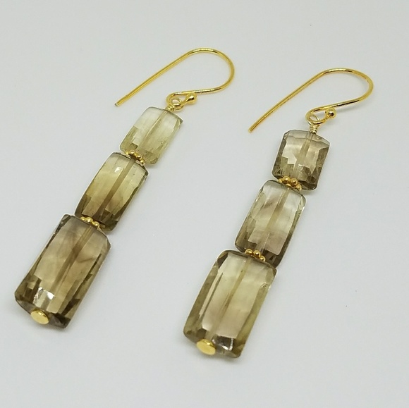 Lemon quartz earrings - Picture 2 of 4