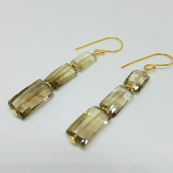 Lemon quartz earrings - Picture 3 of 4