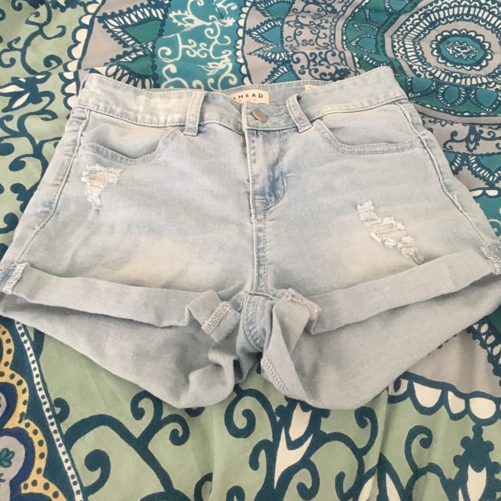 Bull head light wash super stretchy shorts
