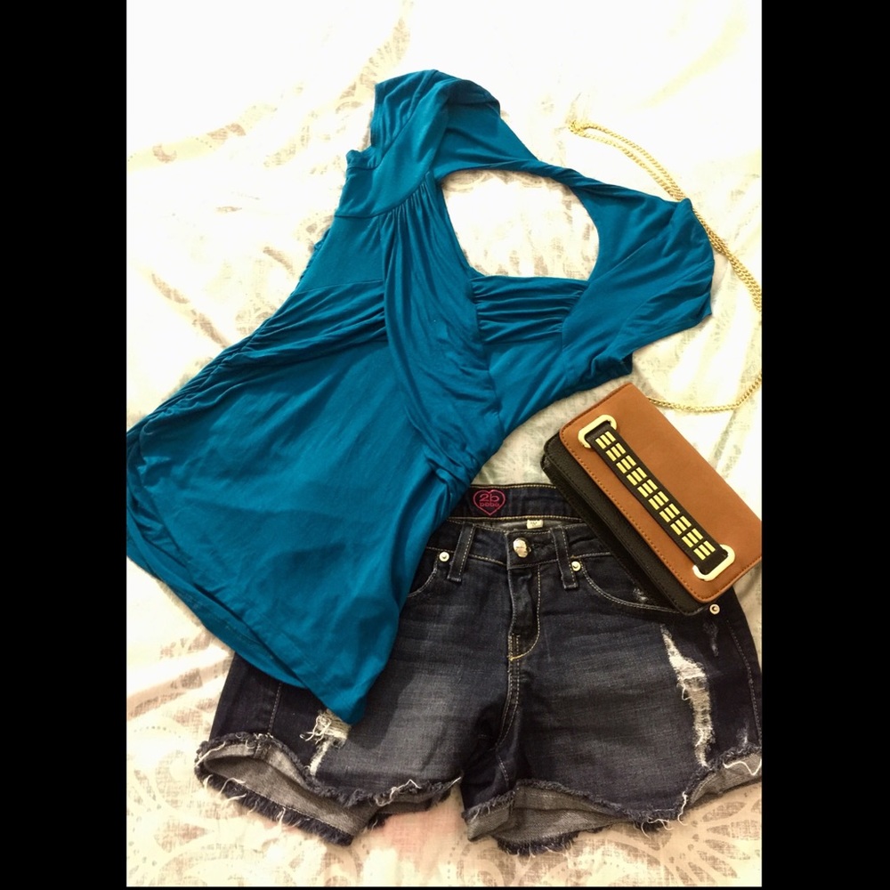 Bebe Blue Stretchy Tee