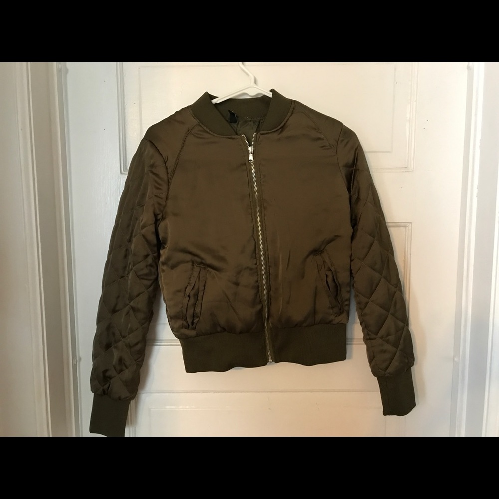 Olive Green Bomber Jacket