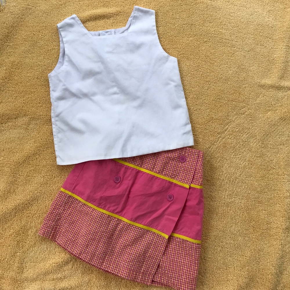 Summer pink/yellow Gingham set.