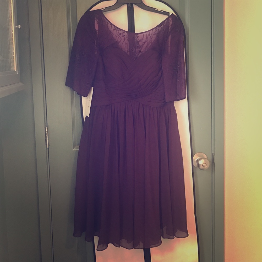 Azazie Size 10 Hattie Dress in Grape - Never Worn!