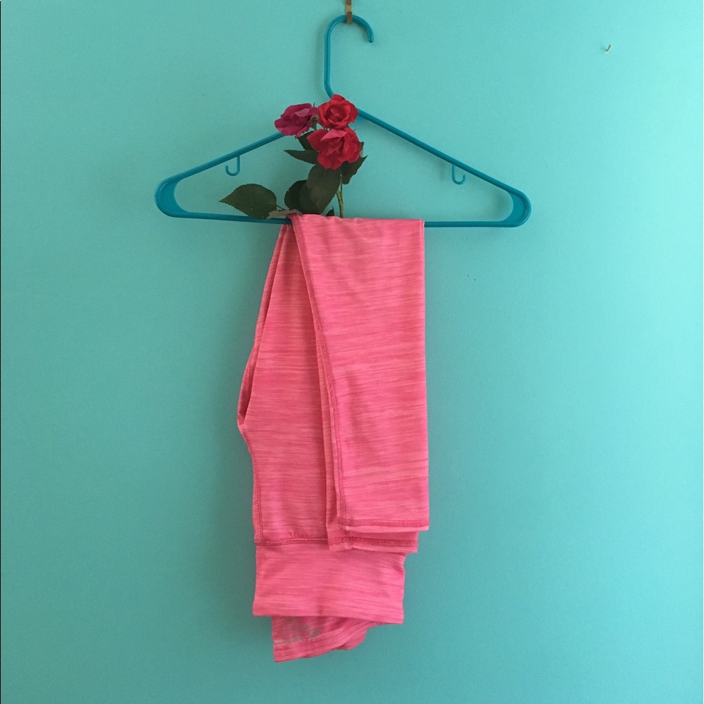 Pink running tights