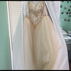 Brand new Quinceañera dress champagne gold