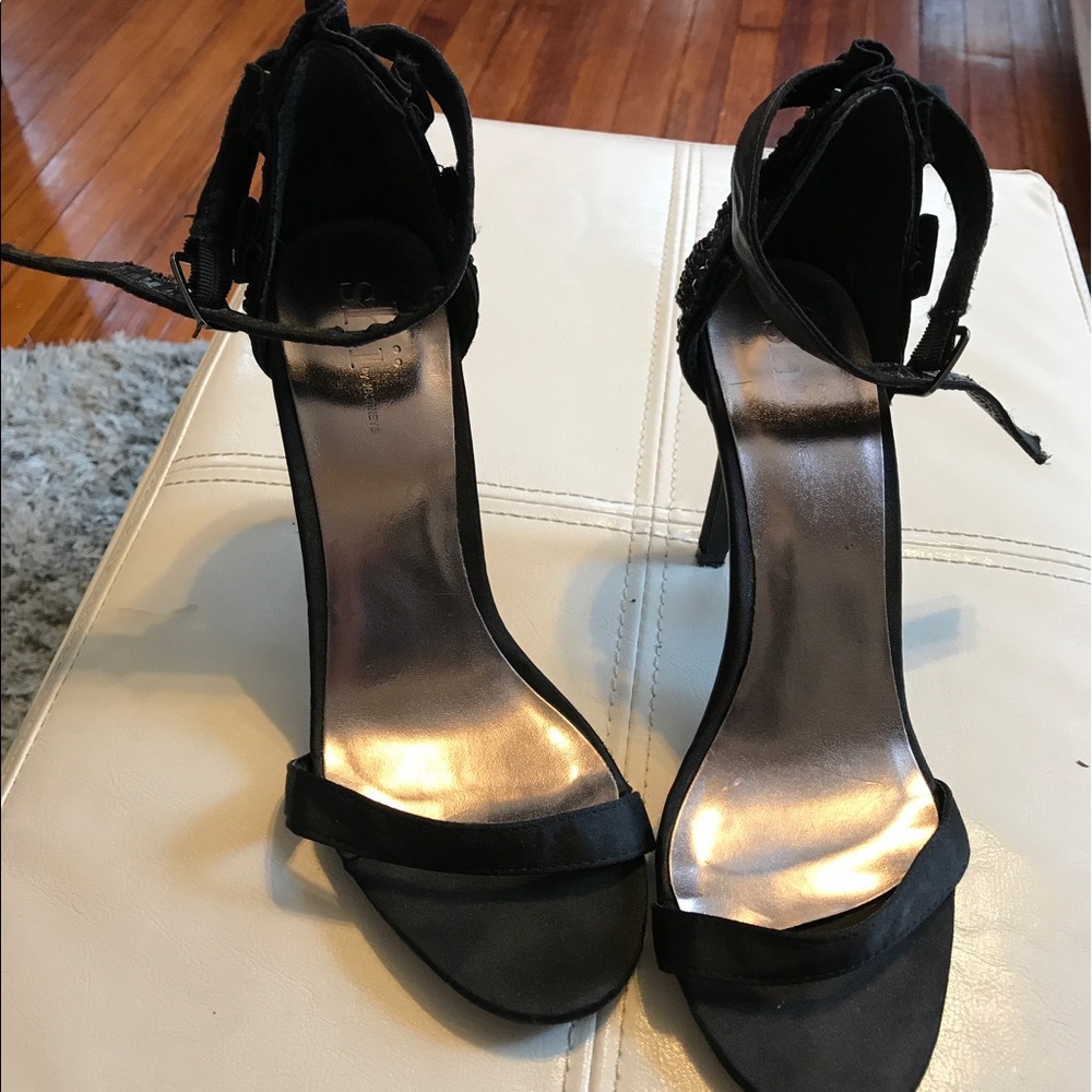 Shi Black Strappy Heels