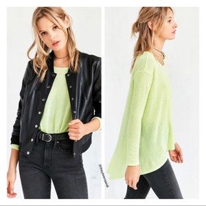Urban Outfitters Lime Blaire Tunic Top Sweater