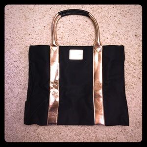 Victoria's Secret Black w/ Rose Gold Tote Bad New