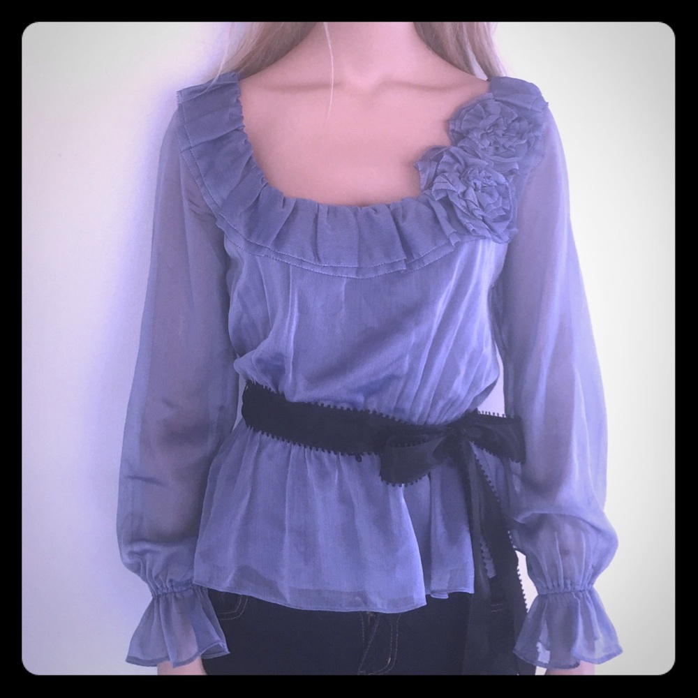Simply Stunning Adrianna Papell Lavender Blouse