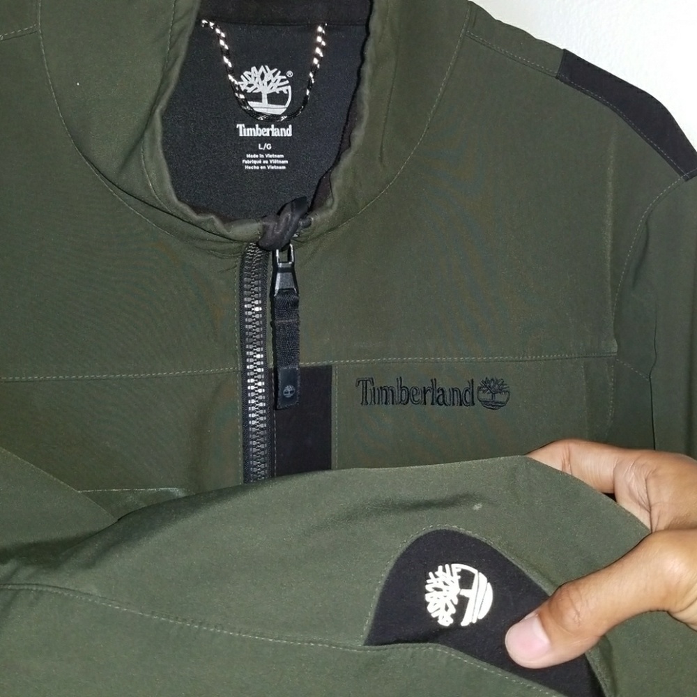 Timberland Olive Green Sz.L slim fit Windbreaker