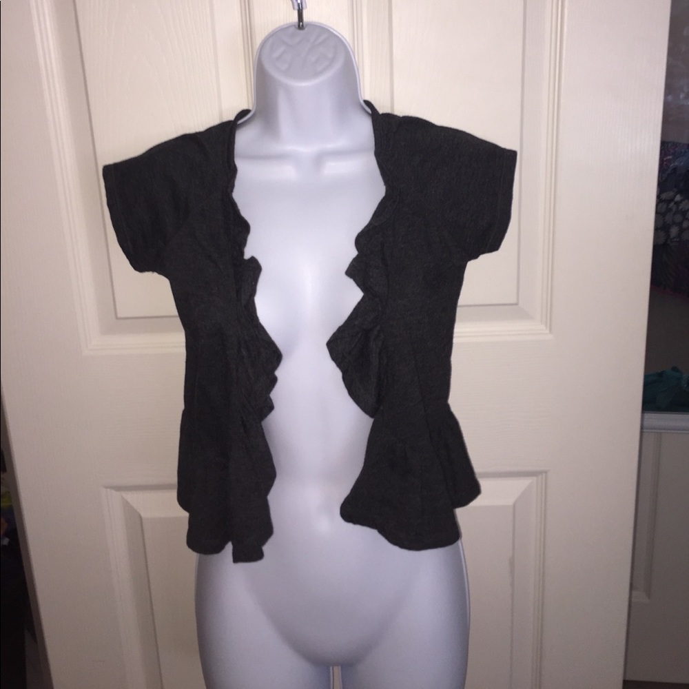 dark grey short sweater