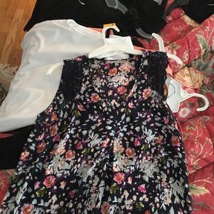Floral blousey tank top