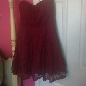 Burgundy dress