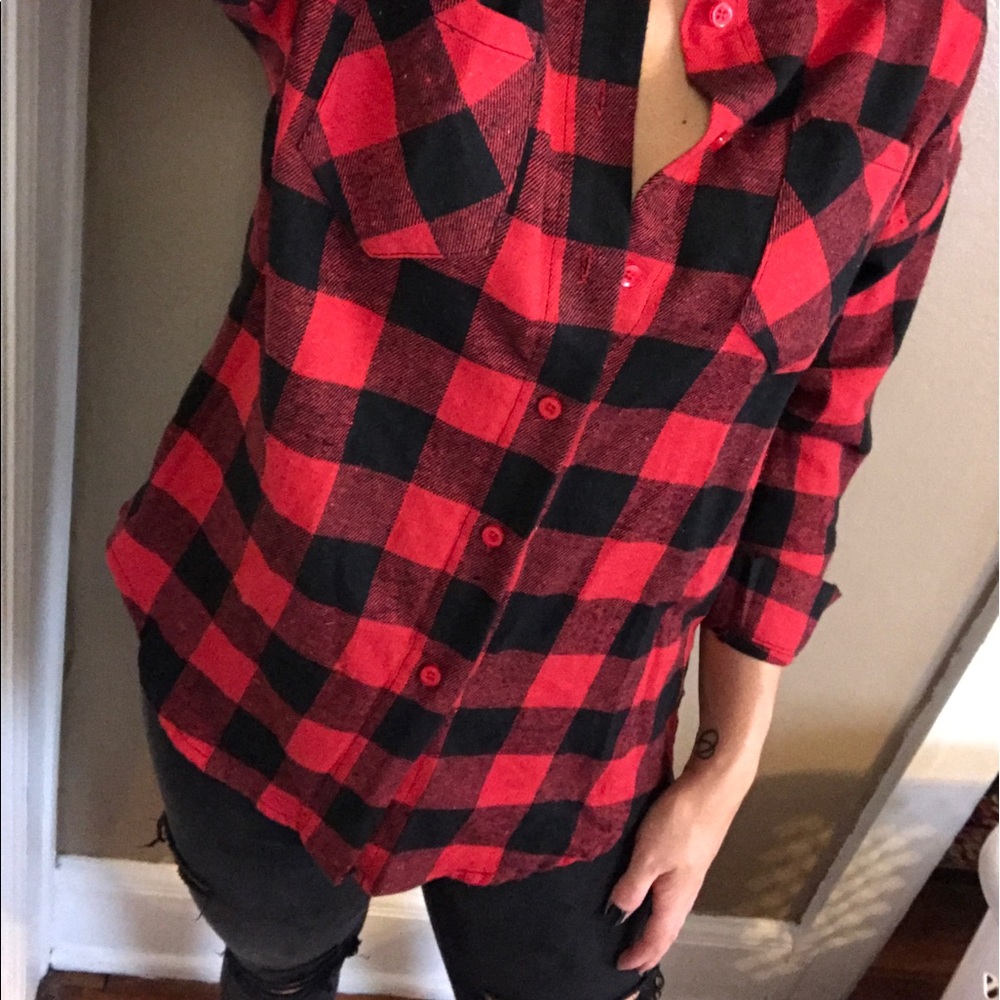 Black and Red Plaid Flannel