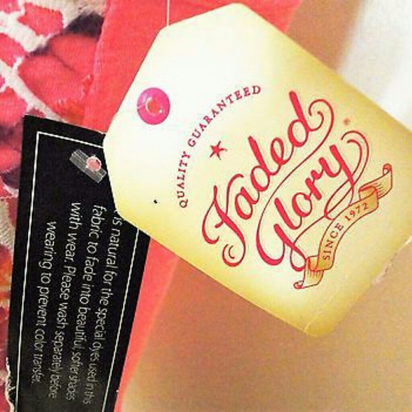 NWT Faded Glory girl's floral lace tank top. M, L - Picture 4 of 4