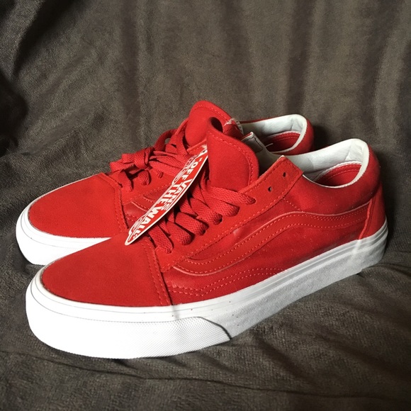❌SOLD❌ Suede and checkered red canvas Vans - Picture 1 of 4