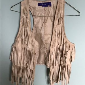 Miley Cyrus suede fringe vest!