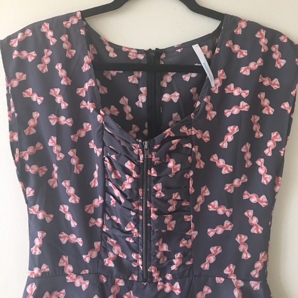 NWOT Peplum Dress Candy Print size Medium - Picture 2 of 4