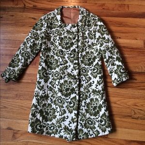 Vintage damask car coat. Stunning!