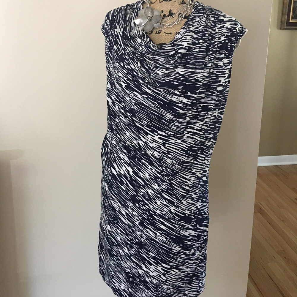 NWT Kenneth Cole Blue/ White Dress Sz Large