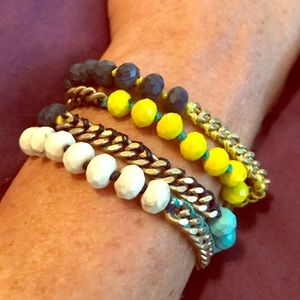 Limoncello Bead + Chain Multi-Wrap Bracelet