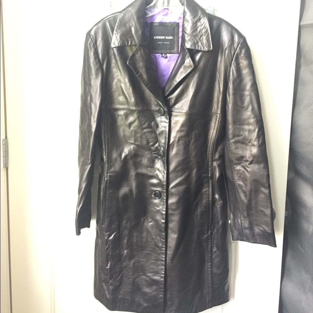 Andrew Marc Leather Jacket Womens