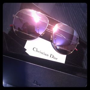 Christian Dior pink and gold split sunglasses