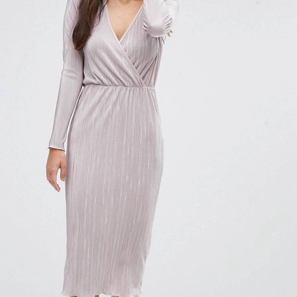 Asos Lavender Wrap Midi Dress