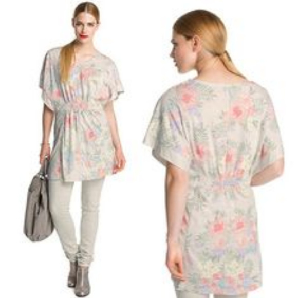 Beautiful floral modal rich tunic top - Picture 2 of 5