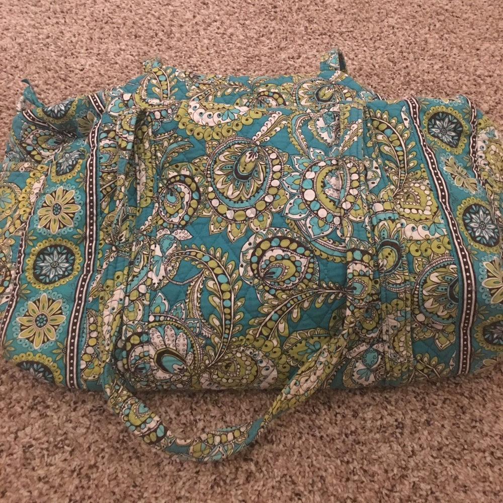 Vera Bradley Large Duffle: Retired Peacock Pattern