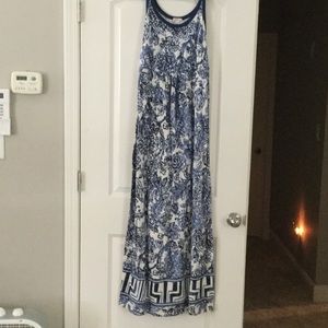 Blue and Whit Maxi