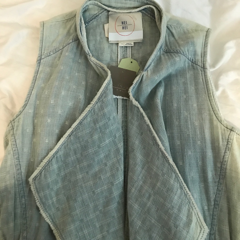 Anthropologie Chambray vest