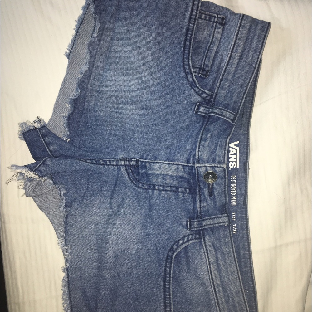 blue jean shorts