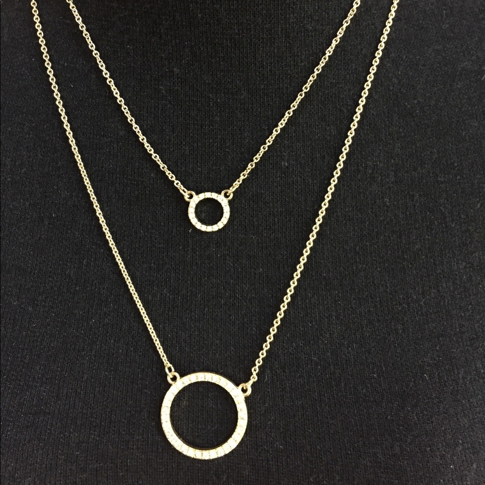 Banana republic two-tier necklace with rhinestones