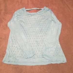 Turquoise long sleeved Jennifer Lopez shirt!
