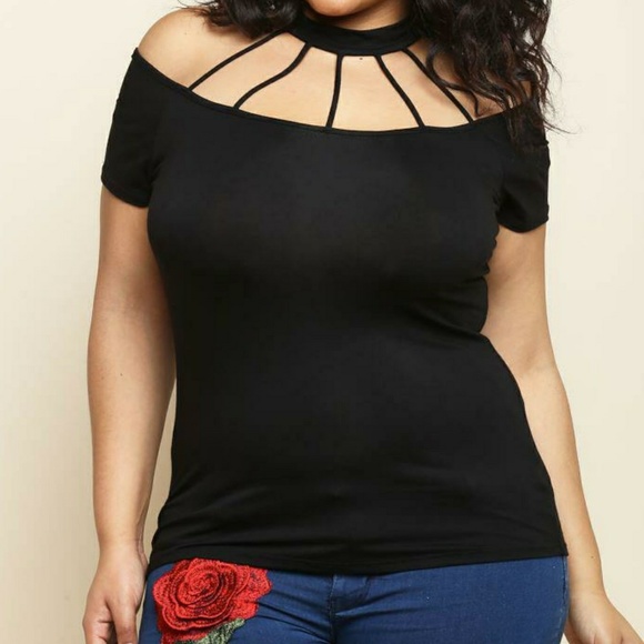 New plus size black top 1x 2x 3x - Picture 2 of 3
