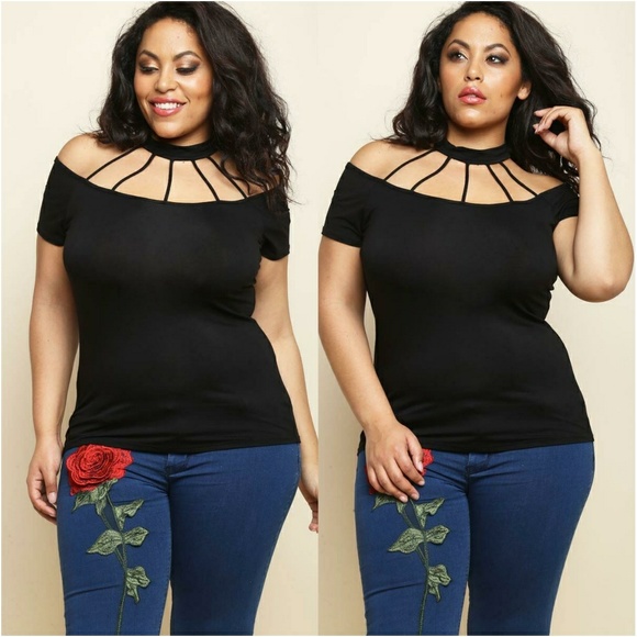 New plus size black top 1x 2x 3x - Picture 3 of 3