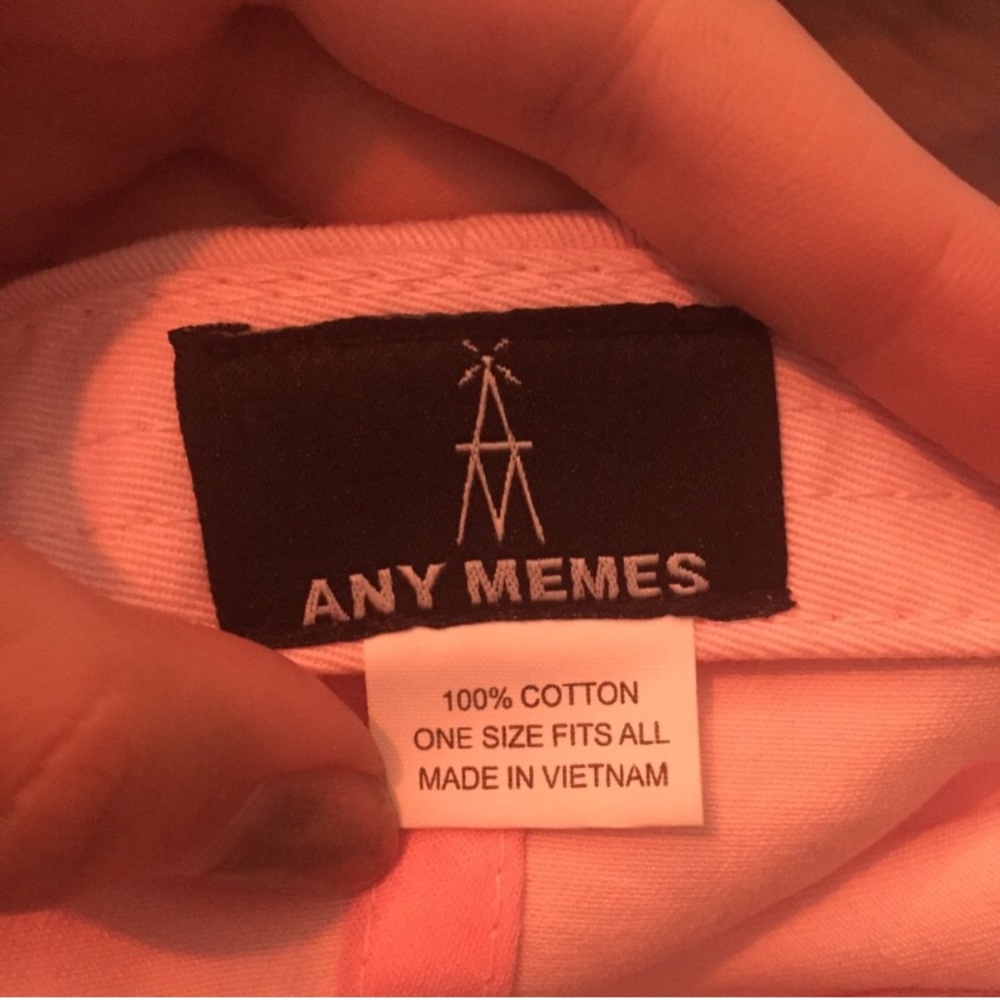 pink any memes hamburger hat - Picture 3 of 3