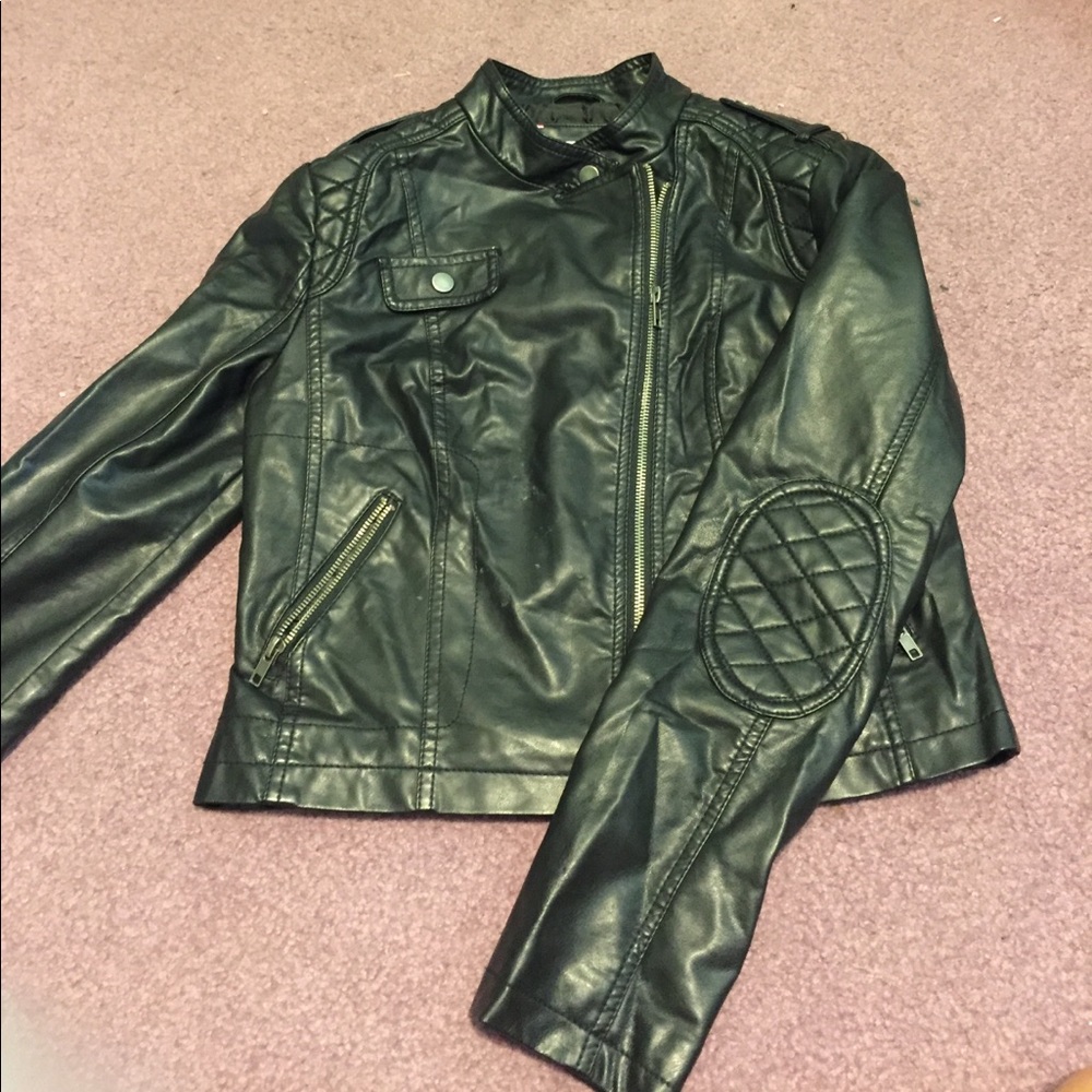 Black Faux Leather Jacket