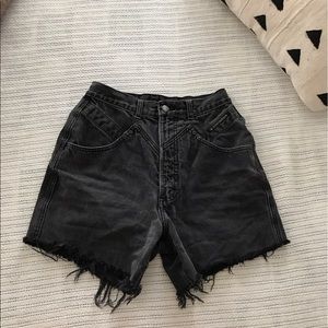 Hi-waisted cut off shorts