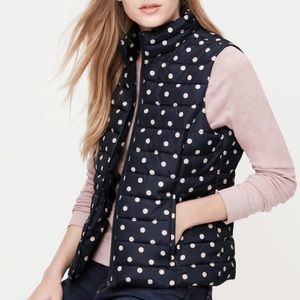 Loft Polka Dot Puffer Vest