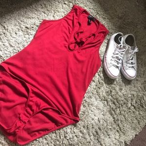 ❤️Red NWOT Forever 21+ bodysuit
