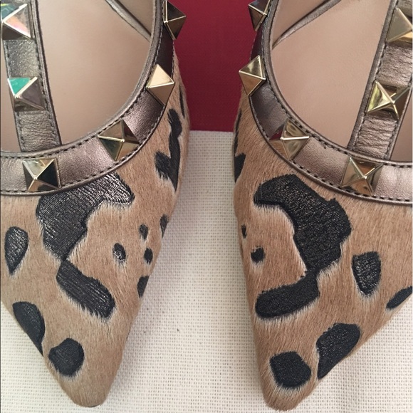 Valentino Rockstud Leopard Calf-Hair 65mm pump, 37 - Picture 3 of 8