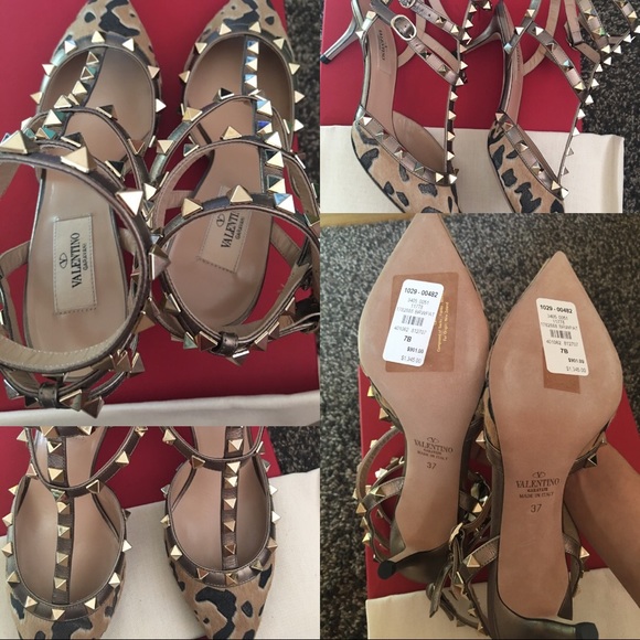 Valentino Rockstud Leopard Calf-Hair 65mm pump, 37 - Picture 4 of 8