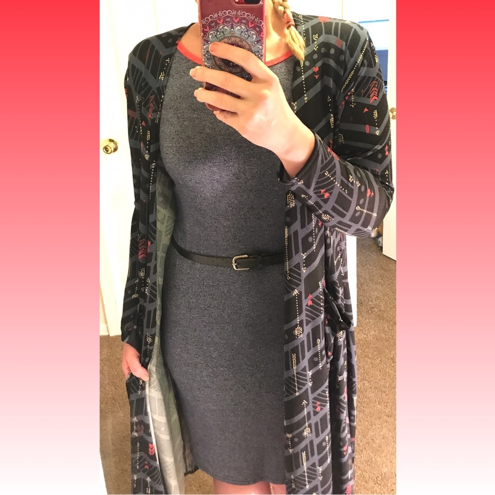 Lularoe L Julia and L Chevron Black Arrow Sarah