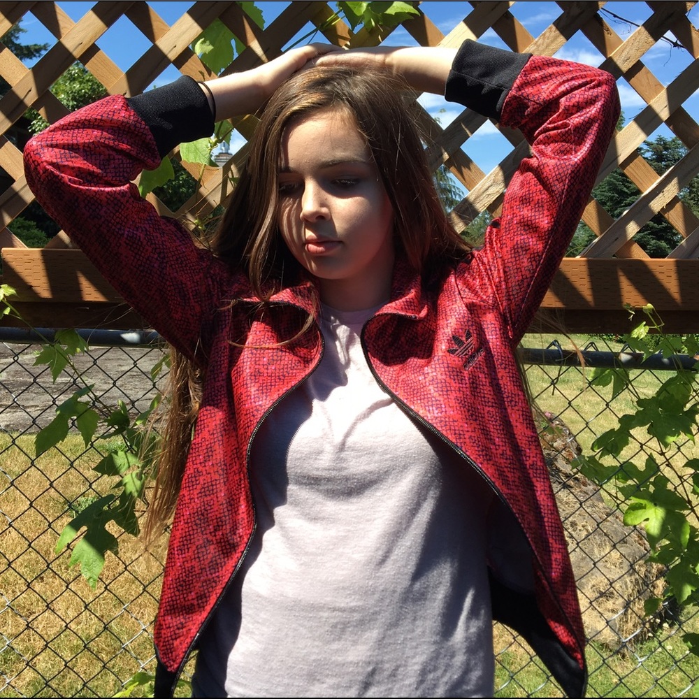 Rare Adidas Black and Red Jacket